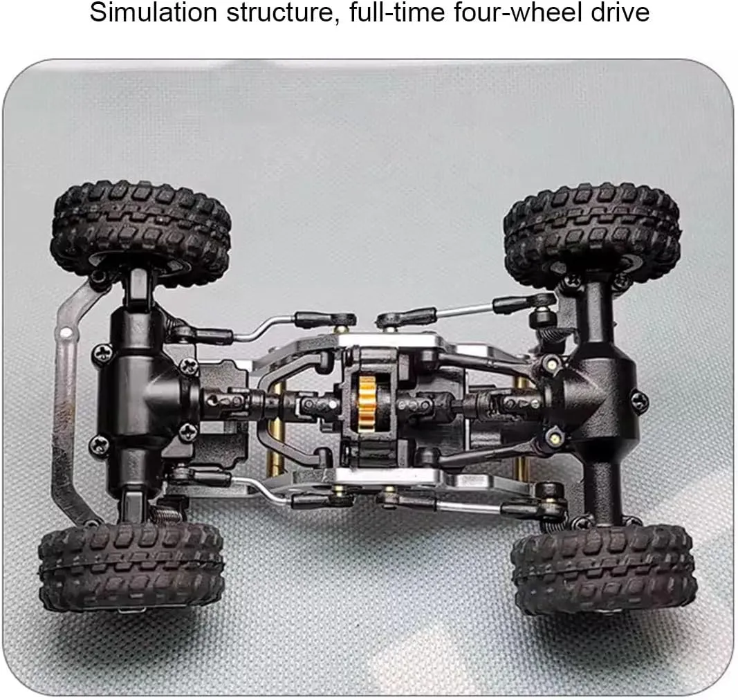 RC All Terrains Off Road Electric RC Rock Crawler Vehicle Gifts for Adults accede bald centigrade RTR Version, Grey X43 Remote Control Car, 2.4G RC Electric Mini Climbing Vehicle RWD 1/43 RC Truck Buggy Toy, 