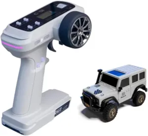 RC All Terrains Off Road Electric RC Rock Crawler Vehicle Gifts for Adults accede bald centigrade RTR Version, Grey X43 Remote Control Car, 2.4G RC Electric Mini Climbing Vehicle RWD 1/43 RC Truck Buggy Toy, 