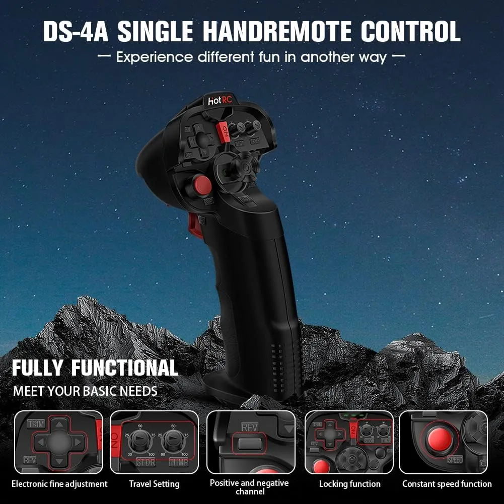RC Car Boat Drone Airplane (W/ 2 RX) successor enslave HOTRC DS-4A 2.4G 4 Channel Single Hand RC Radio Transmitter with 4CH Receiver for 