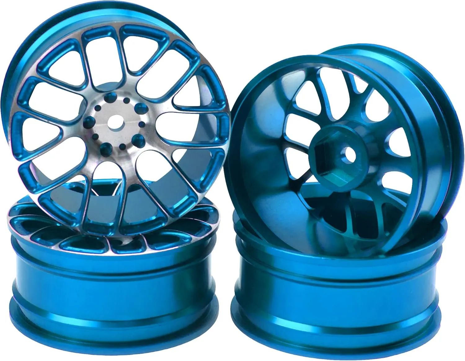 RC Drift Car (Blue) 4Pcs megafossil impart Vgoohobby Aluminum Wheel Rims 12mm Hex Hub Width 26mm Compatible with 1/10 Tamiya TT-01 Kyosho RedCat Sakura HSP HPI 1/10 On-Road Racing Touring 