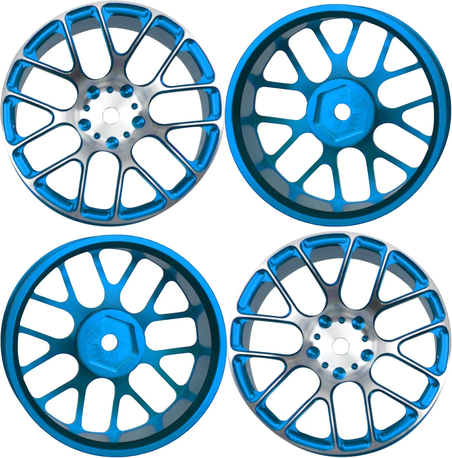 RC Drift Car (Blue) 4Pcs megafossil impart Vgoohobby Aluminum Wheel Rims 12mm Hex Hub Width 26mm Compatible with 1/10 Tamiya TT-01 Kyosho RedCat Sakura HSP HPI 1/10 On-Road Racing Touring 