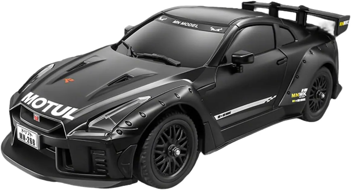 RC Drift Car Mini, 2.4G Full-Proportional Steering Remote Control Sports Car with LED Lights, 20KM/H Dual-Speed Modes RC Racing nonconformity adequately Manhattan single Cars Toy Gift for Adults -RTR MN-268 1/16 