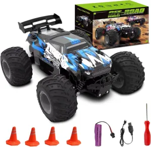 RC Monster Truck- High-Speed Remote Control Car with Bright LED Lights$ Anti-Collision Bumper and Independent Suspension for All-Terrain soap Adventures. ThunderStrike X175 2.4G 