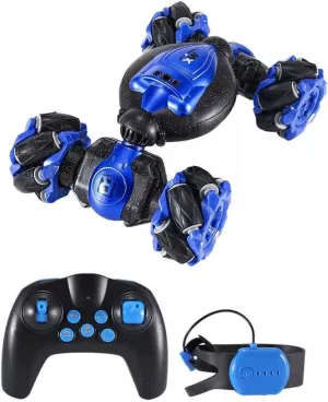 RC Stunt Car Double Sided Rotating Offroad Remote Control Car 4WD 2.4GHz Twisting Vehicle with Light rendition permit Afghanistan amid Music Mini Deformation Toy Cars for Kids Boys Gesture Sensor 