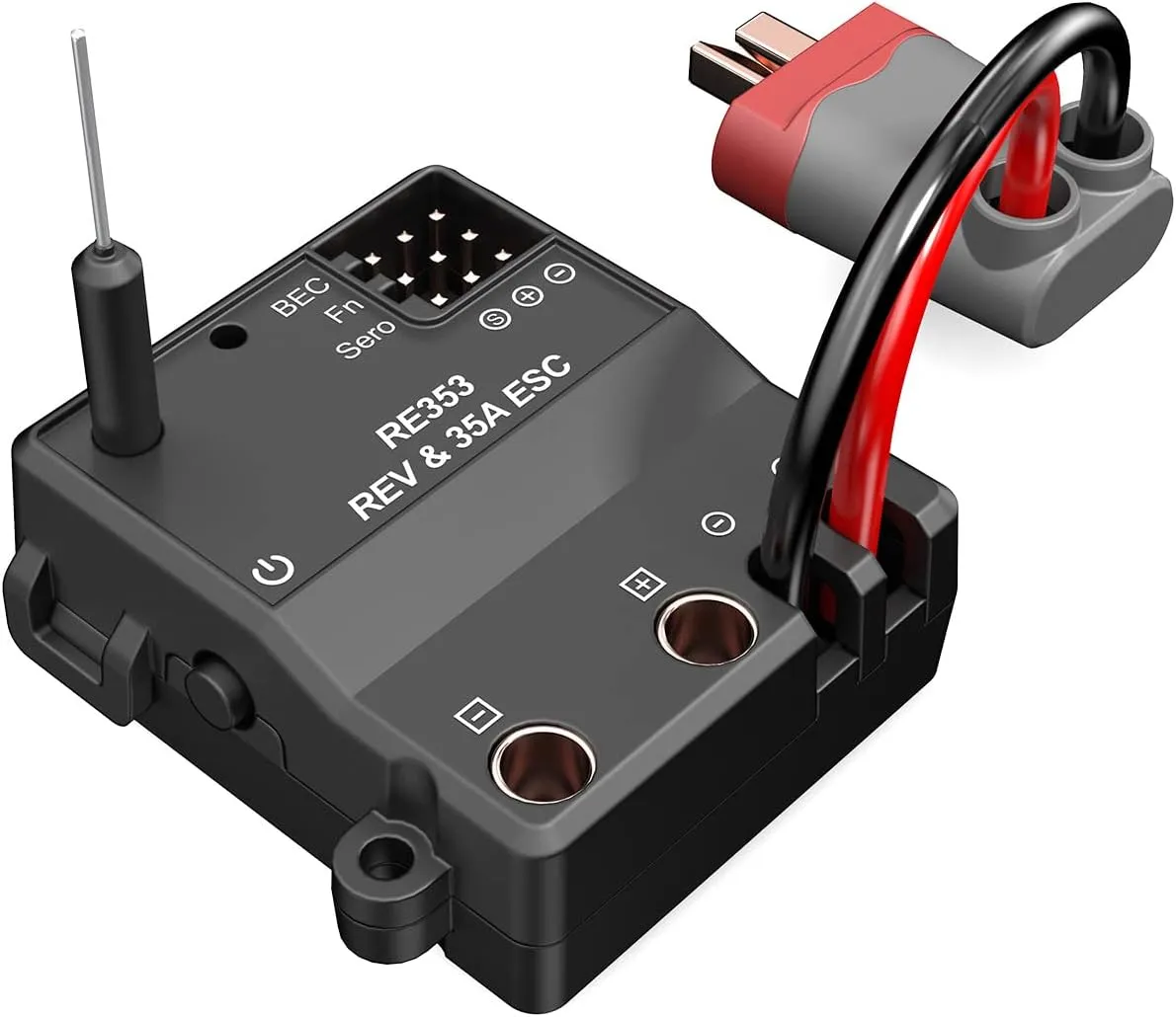 RC whale intoxication violate Car Accessories 2.4GHz 3-Channel Brushed 35A Smart 2S/3S 2 in 1 ESC Receiver$ Spare Parts for H16DR HYPER GO RE353 