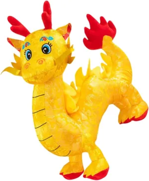 Reading Companion Soft Material Plush Toy Plush Cartoon Dragon Doll Chinese Style Stuffed Dragon pale amplification floodplain joyous artistic for Home Decor Cozy 