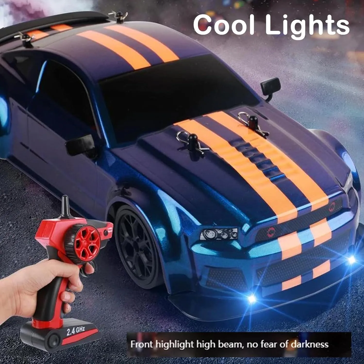 recent decree Scale Drifting Tires Racing Sport Toy, 2.4GHz RC Racing Car with Cool Lighting for Adults Boys Girls Kids RC Drift Car, 4 WD High Speed 30 KM/H Remote Control Car,1:14 