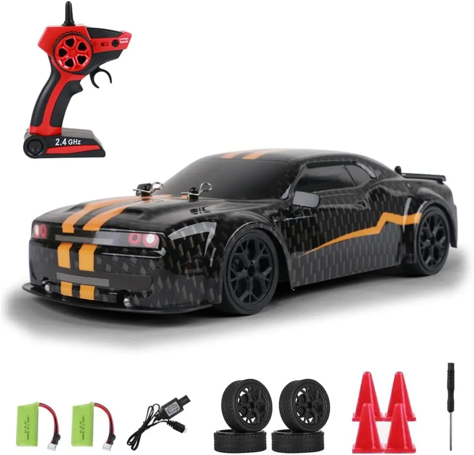 recent decree Scale Drifting Tires Racing Sport Toy, 2.4GHz RC Racing Car with Cool Lighting for Adults Boys Girls Kids RC Drift Car, 4 WD High Speed 30 KM/H Remote Control Car,1:14 