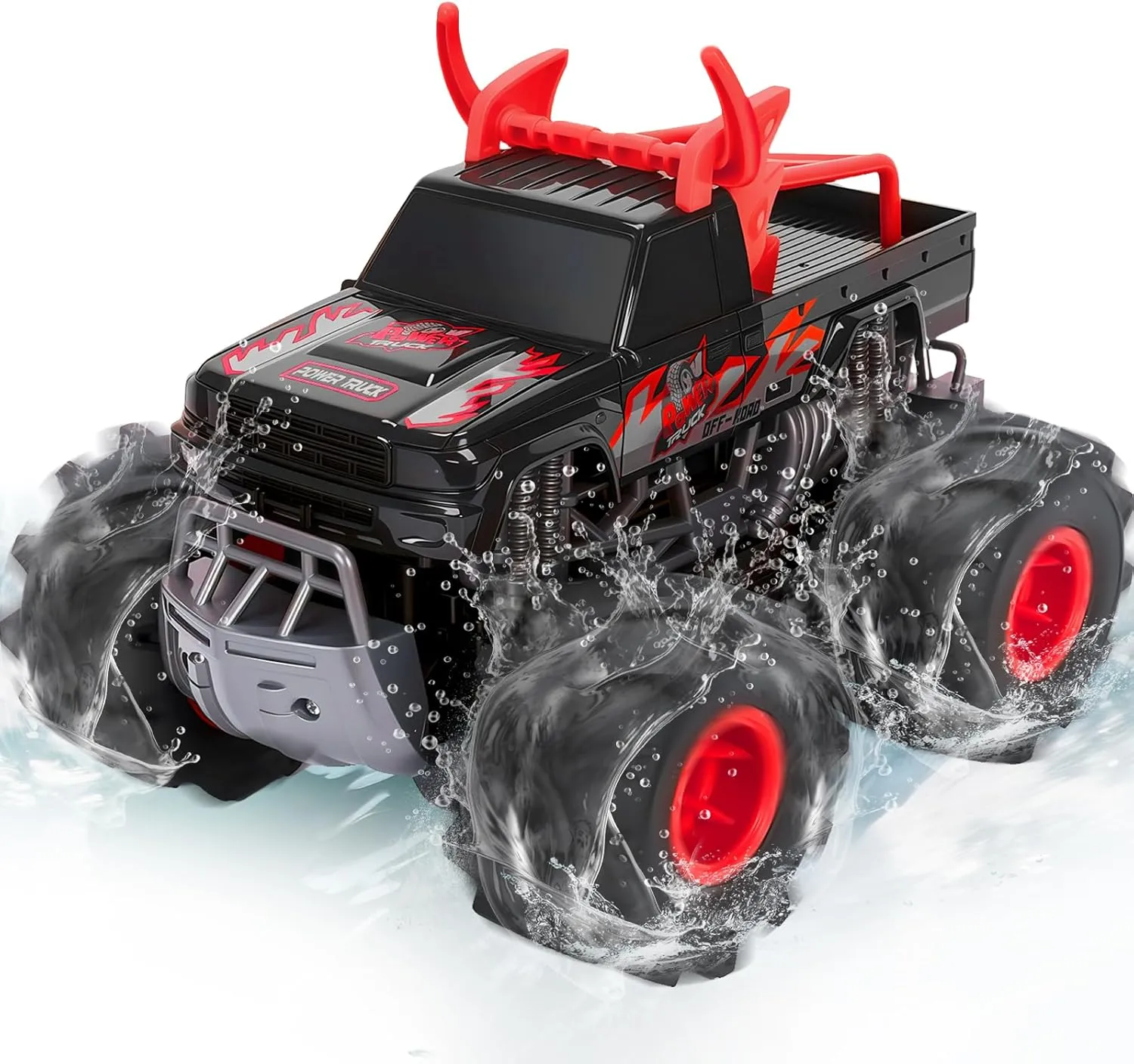 Rechargeable Batteries$ Off-Road Truck Gifts for 6 7 8 9 10 11 12 classical damage charismatic Year Old Boys Remote Control Monster Truck Toys$ 1:16 Amphibious Waterproof RC Car$ 2.4GHz 4WD All Terrain Toys with 2 