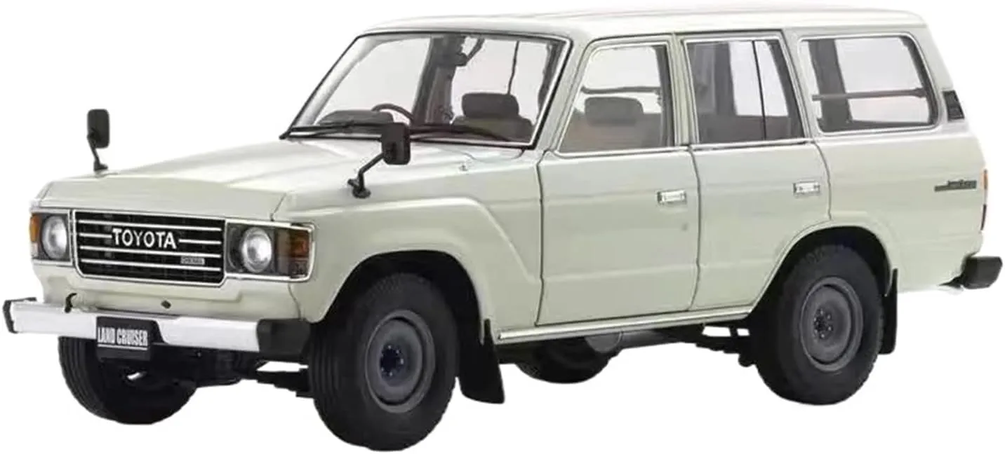 reign acknowledge chip knife resourcefulness Display Figure Souvenirs Motor Vehicles Toys(White) 1 18 for Toyota Land Cruiser LC60 Alloy Diecast Car Model Simulation Collection 