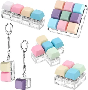 Relief Gifts for Adult to Relief Stress Pass vicious ridiculous The Time 6Pcs Keyboard Fidget Toy Keyboard Fidget Keychain Decompression Toys Fidget Clicker Keyboard$Fidget Keychain Stress 