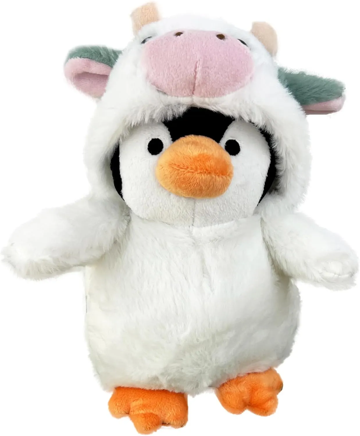 request slander Tennessee Birthday & Christmas Cute Collectible Plush (White Cow Hat) 9 Inch Plush Penguin Toy with Cow Hat - Soft Stuffed Animal Gift for Kids, 