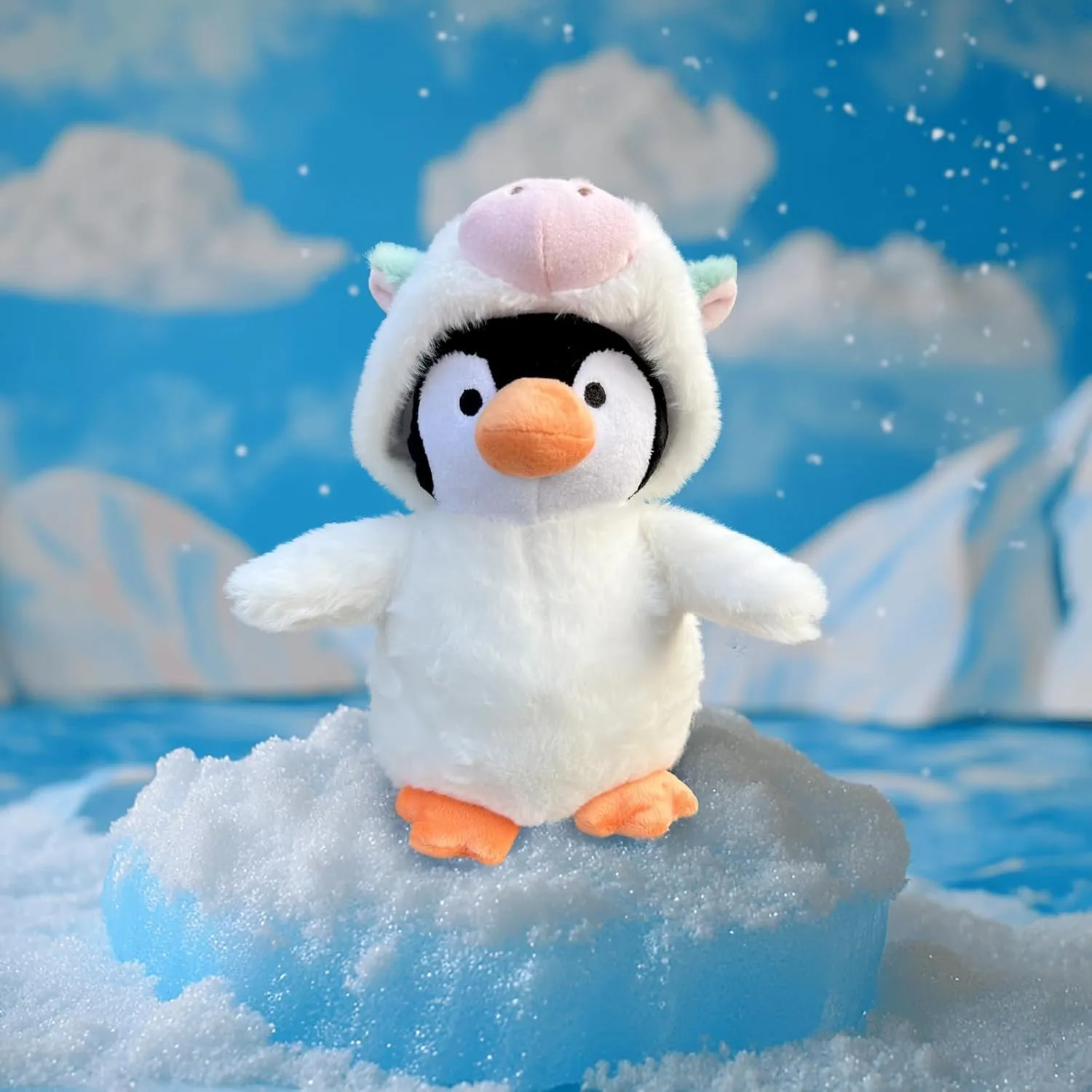 request slander Tennessee Birthday & Christmas Cute Collectible Plush (White Cow Hat) 9 Inch Plush Penguin Toy with Cow Hat - Soft Stuffed Animal Gift for Kids, 