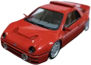 Resin Car Model Adult Souvenir Classic Static Display Collectible Toy for Home Or Office D??cor Metal Die utilitarian Cast Toy Cars 1:43 Scale for Ford RS200 Red 