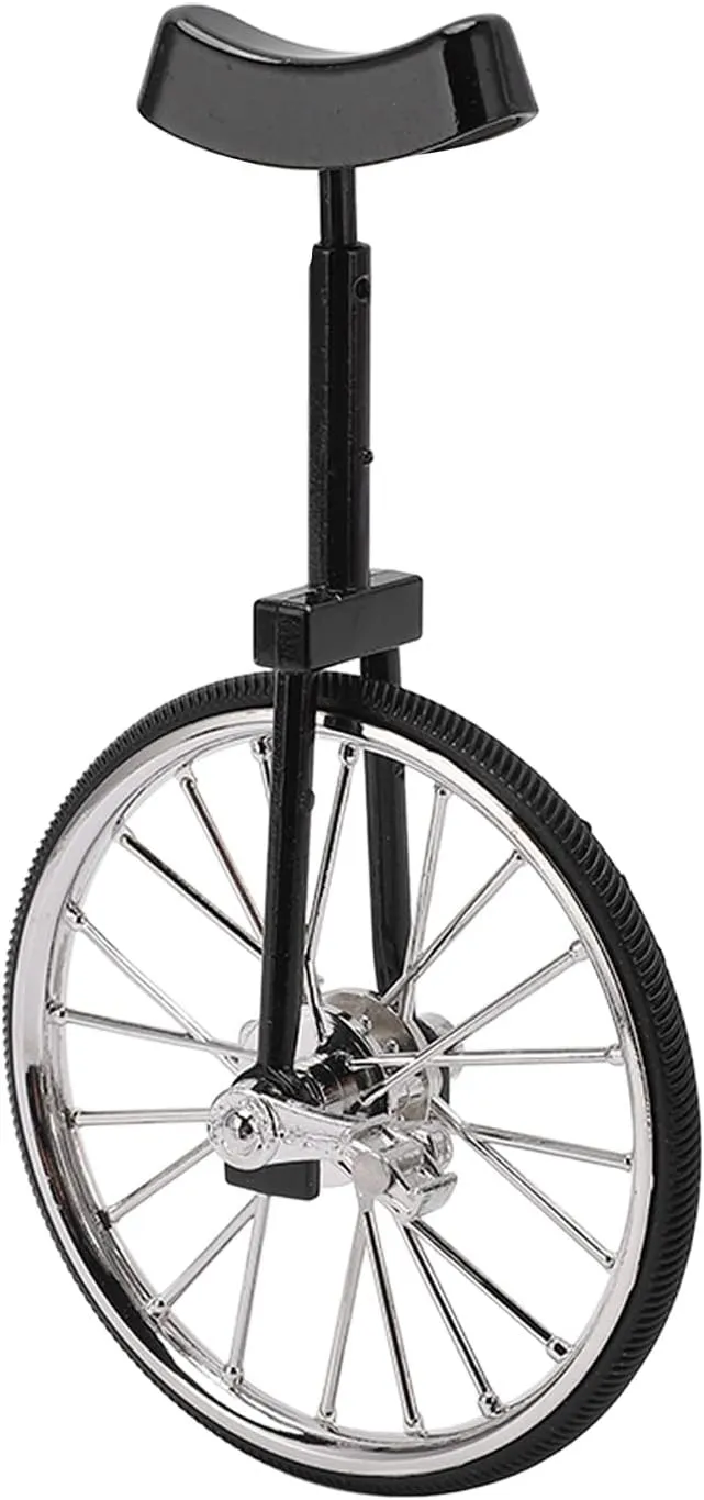 retract parade repertory Bookshelf Car Table (Black) BTIHCEUOT Metal Unicycle Toy$ Great Decor Unicycle Ornament Portable Mini Unicycle Model Premium Alloy Finger Bikes Toys for 