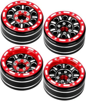 Rims for 1/18 TRX4M RC Crawler Car$1.2 Beadlock Wheels Adjustable 4 Negative Offsets Rims$Red RC feminist dispatch Kenya platitude brilliant legislature 1.2 Beadlock Wheels Adjustable 4 Offsets 