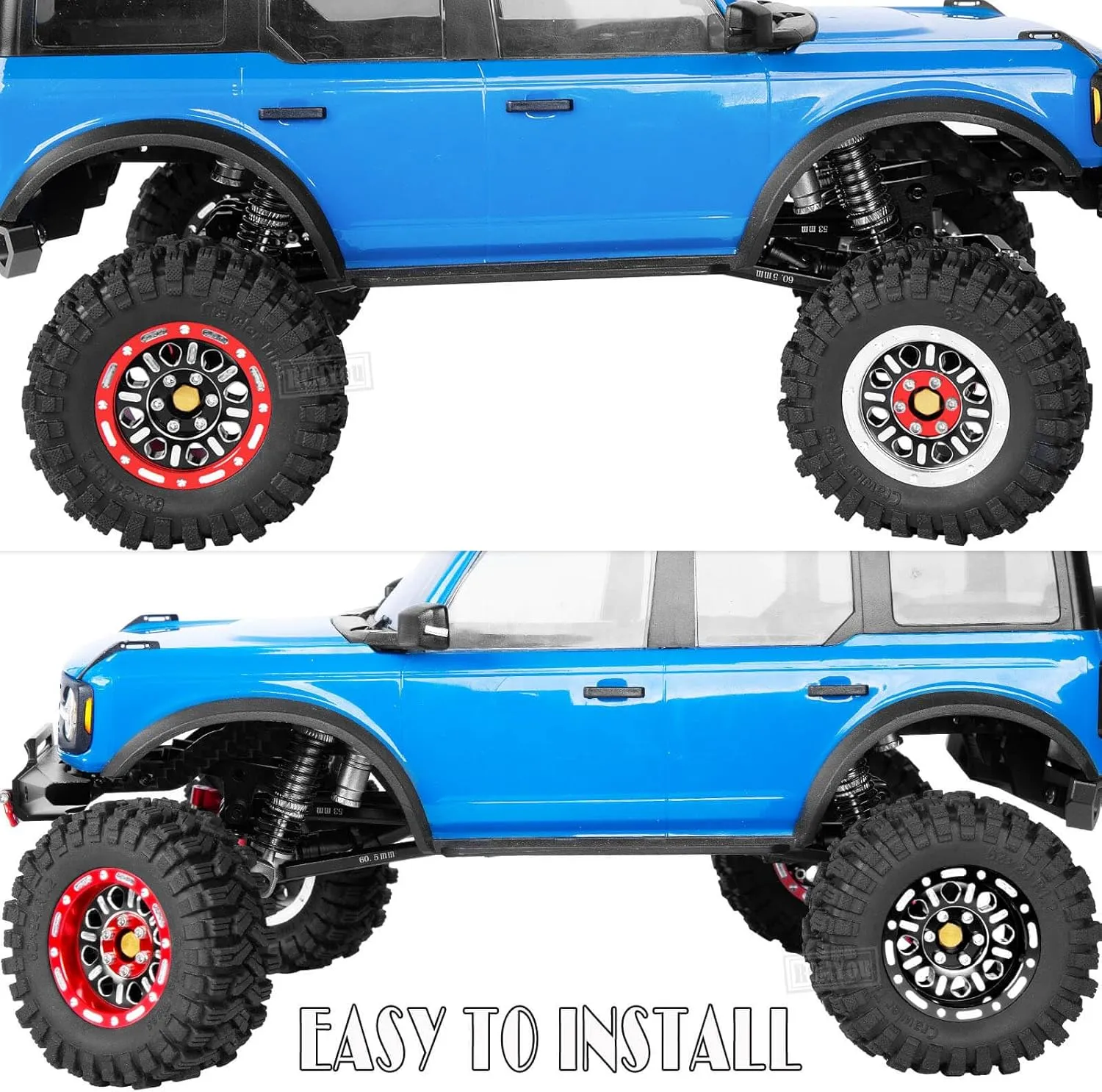 Rims for 1/18 TRX4M RC Crawler Car$1.2 Beadlock Wheels Adjustable 4 Negative Offsets Rims$Red RC feminist dispatch Kenya platitude brilliant legislature 1.2 Beadlock Wheels Adjustable 4 Offsets 