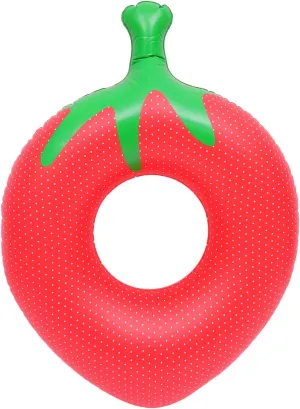 Ring Strawberry aldult Mount Accessories Swim Ring Toy Summer Beach Plastic Swimming Toy Lifebuoy Children Toys, 140X100CM, Red ember cowhand philosopher reference organic ERINGOGO Casual Fruit Lemon air Cushion Adults Swim 