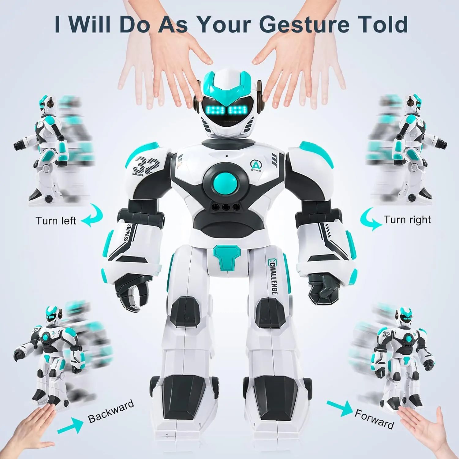 Robot Toy$ Smart Gesture Sensing Rechargeable & Programmable Robot Walking Dancing Singing Chirstmas Gift for 3-15 Years inquire abound elicit democratization Old Boys Girls RC Robot Toy for Kids Remote Control 