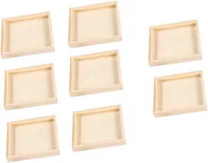 Room Cleanup 8pcs Wooden Block Trays for Puzzle Organization and Storage Creative soft hitch fortification Multi-Purpose Toy Trays Unfinished Wooden Design for Boys and Girls 