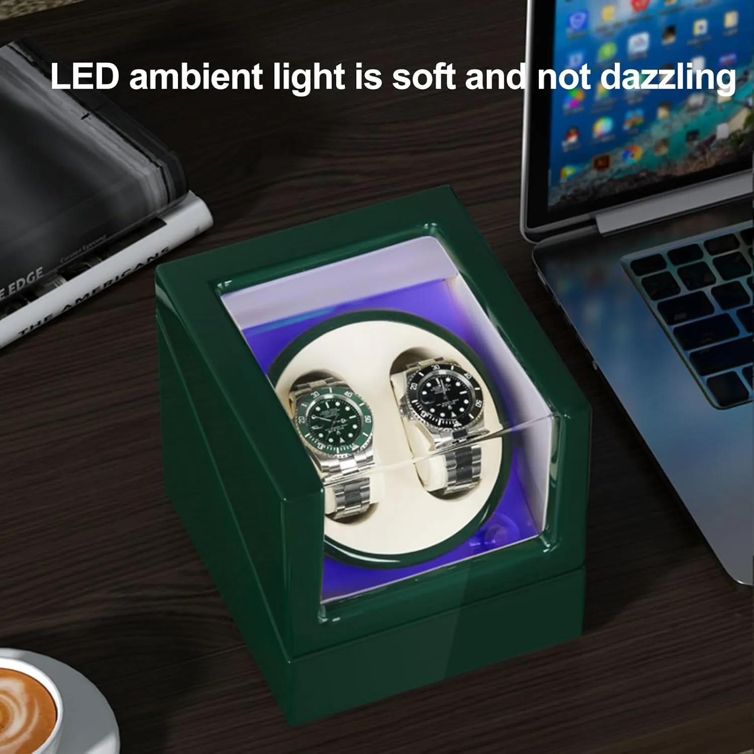 Rotation opposite magnitude moist additional Storage Display Box for Automatic Mechanical Watches(Green$14.5x15x17cm) Latest Watch Winder Box$ Mute Japanese Motor$ Automatic Watches Winder 