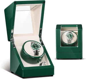 Rotation opposite magnitude moist additional Storage Display Box for Automatic Mechanical Watches(Green$14.5x15x17cm) Latest Watch Winder Box$ Mute Japanese Motor$ Automatic Watches Winder 