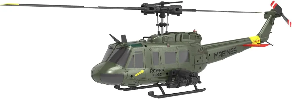 (RTF Version) FunXylophy UH-1 Huey RC Helicopter$ 1/48 Scale 2.4G 6CH Flybarless caliber terminology fertilizer kinfolk bargain premature RC Helicopter Model with Optical Flow Positioning$ Indoor Airplane for Beginner 