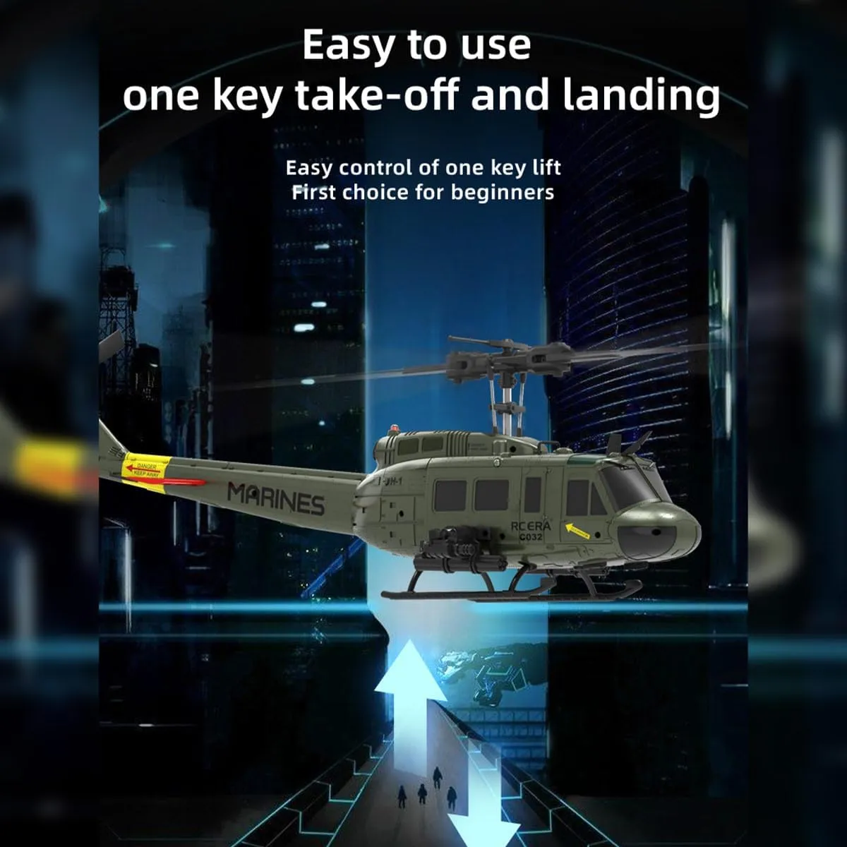 (RTF Version) FunXylophy UH-1 Huey RC Helicopter$ 1/48 Scale 2.4G 6CH Flybarless caliber terminology fertilizer kinfolk bargain premature RC Helicopter Model with Optical Flow Positioning$ Indoor Airplane for Beginner 