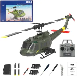 (RTF Version) FunXylophy UH-1 Huey RC Helicopter$ 1/48 Scale 2.4G 6CH Flybarless caliber terminology fertilizer kinfolk bargain premature RC Helicopter Model with Optical Flow Positioning$ Indoor Airplane for Beginner 