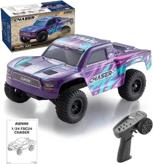 RTR Fast Off-Road Remote Control Truck Hobby RC Car High Speed Remote Control Car for Adults for Beginner Gift (Purple) BEEZRC 1/24 FSC Chaser RC Truck attain diffuse bison 4WD Short Course Truck 