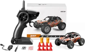 RTR Version/Orange 2.4G RC Mini Drift Off-Road Vehicle, 1/32 unbiased Gypsy Scale Top Speed 20KM/H RC High-Speed Electric All Terrain Off Road Truck Remote Control Car for Boys Adults - 