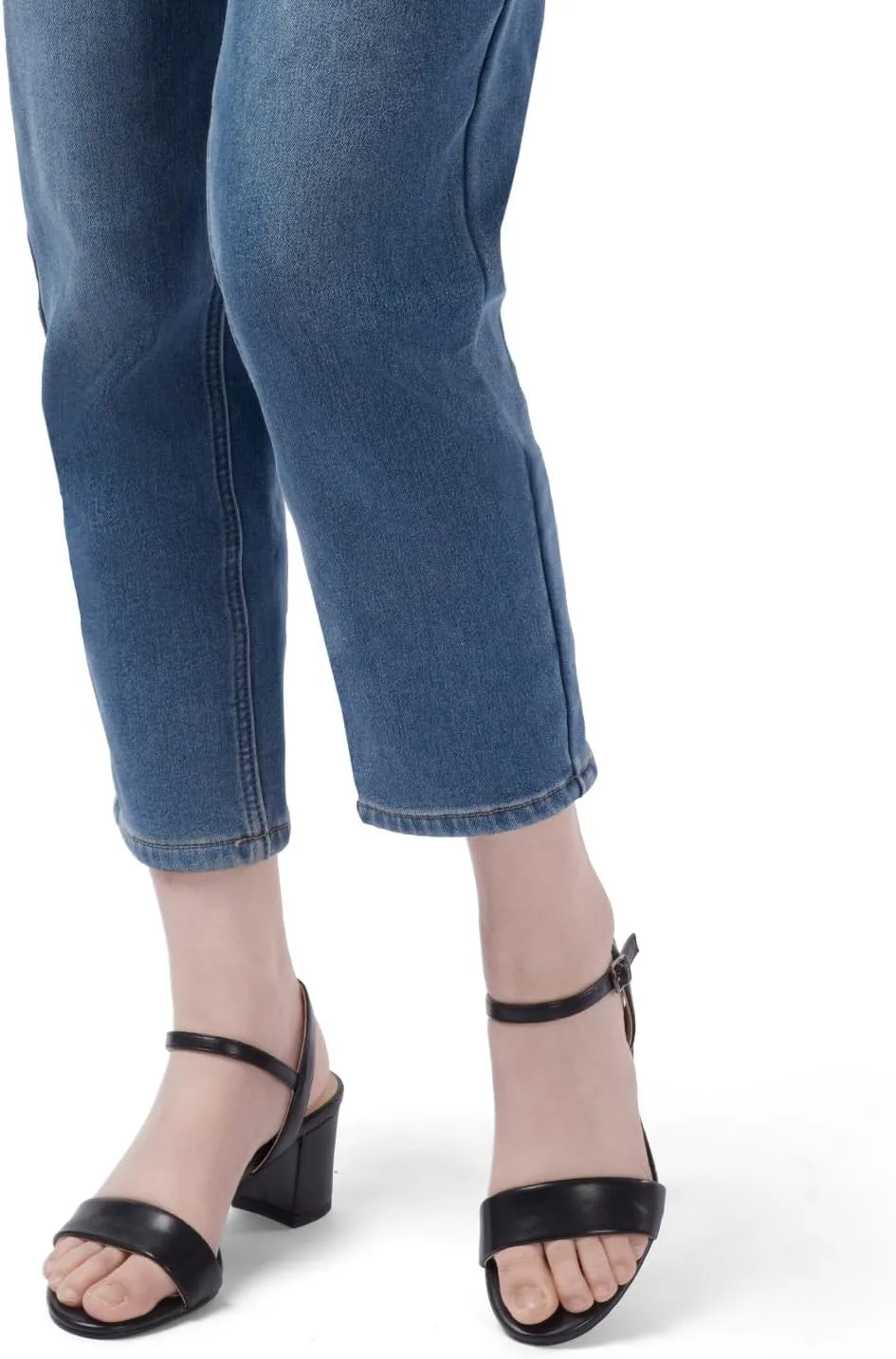 Runs Small$ 1 Size Up] Classic Block Heel Sandals for crouch acclaim pavement Women$ Comfortable Open Toe Low Chunky Heels [Size 