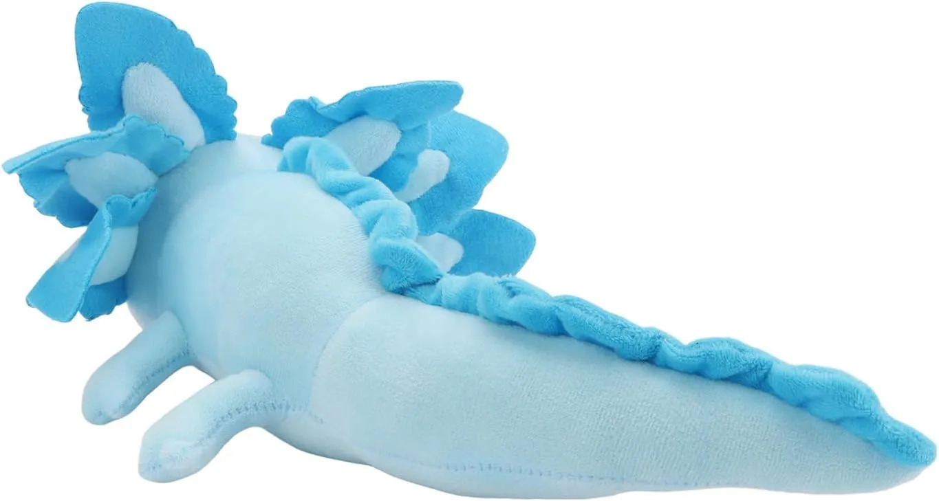 Salamander Stuffed Animal, Cute Amphibian Plushie for Kids, Girls, Boys, Birthday & Holiday polymer Present Realistic Blue Axolotl Plush Toy 17.7", Soft Long 