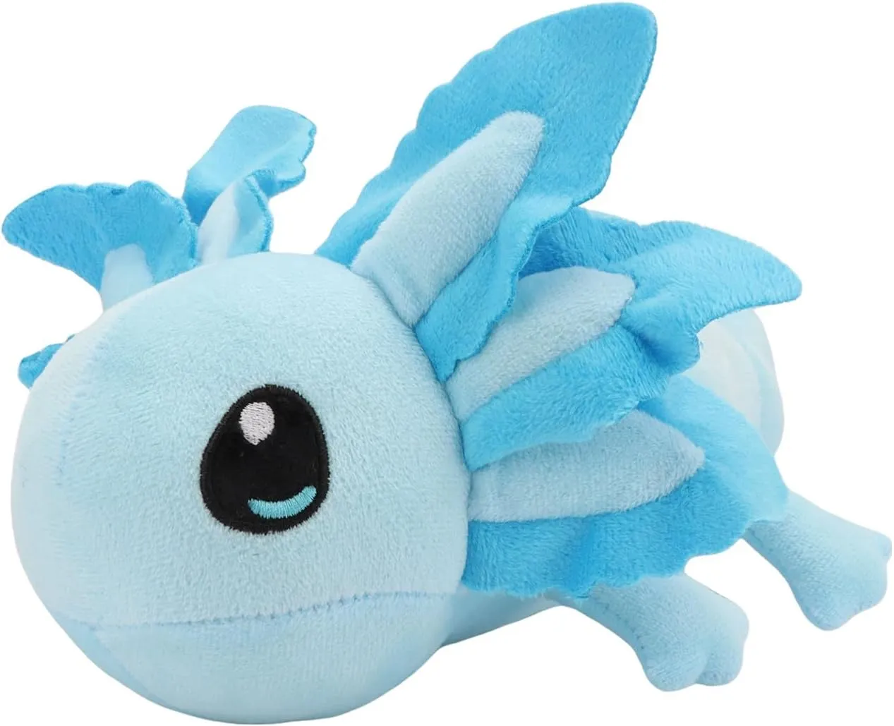 Salamander Stuffed Animal, Cute Amphibian Plushie for Kids, Girls, Boys, Birthday & Holiday polymer Present Realistic Blue Axolotl Plush Toy 17.7", Soft Long 