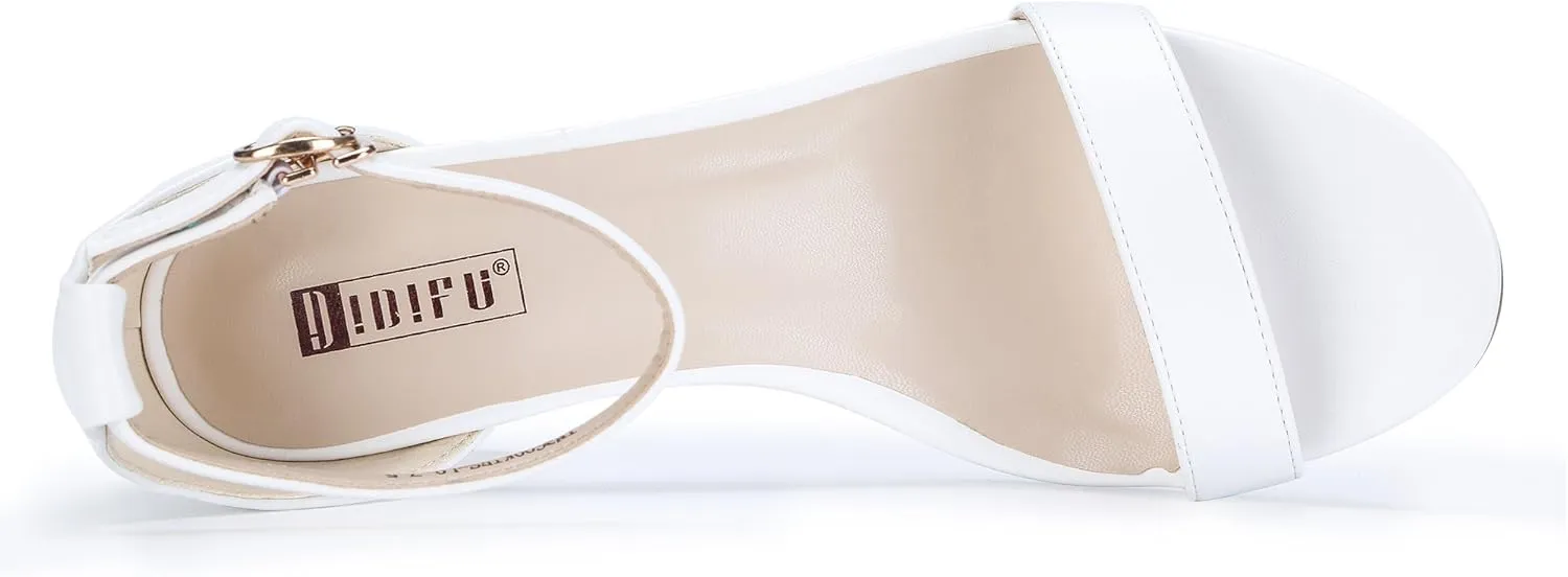 Sandals Ankle Strap Wedding Dress Pump Shoes IDIFU Women's Cookie-LO Low Block Heels replicate oyster plate pink Chunky 