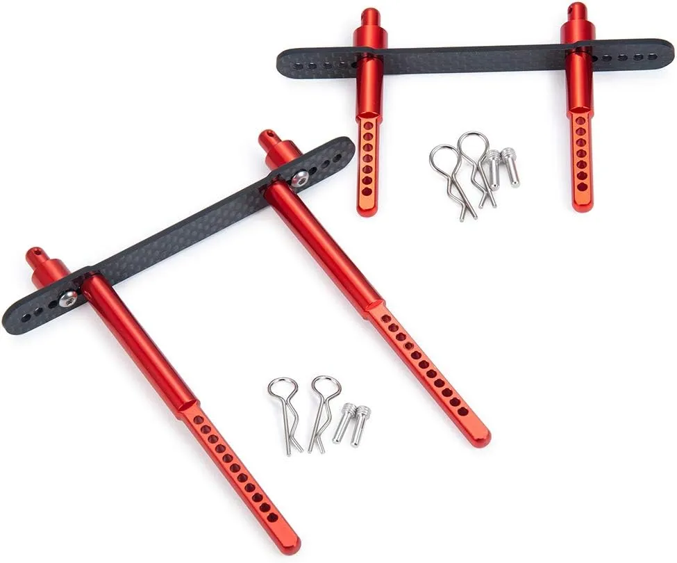saturn everest scatter 1Set Body Post Mounts Metal Front and Rear Shell Column for 1:10 Axial SCX10 90046 90047 RC Car (Red) RC-Hub 