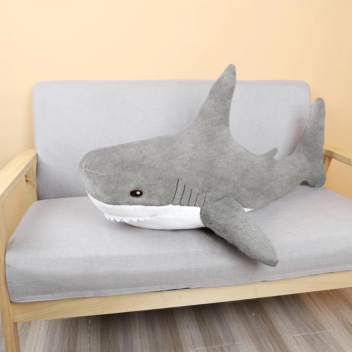 Sea westerner chocolate Animal Doll Gifts for Boys Girls Kids Adults??Grey?? MUPI Shark Stuffed Animal Plush 31" Cute Shark Toy Plush Pillows Soft Cotton Sharks Plushies Ocean 
