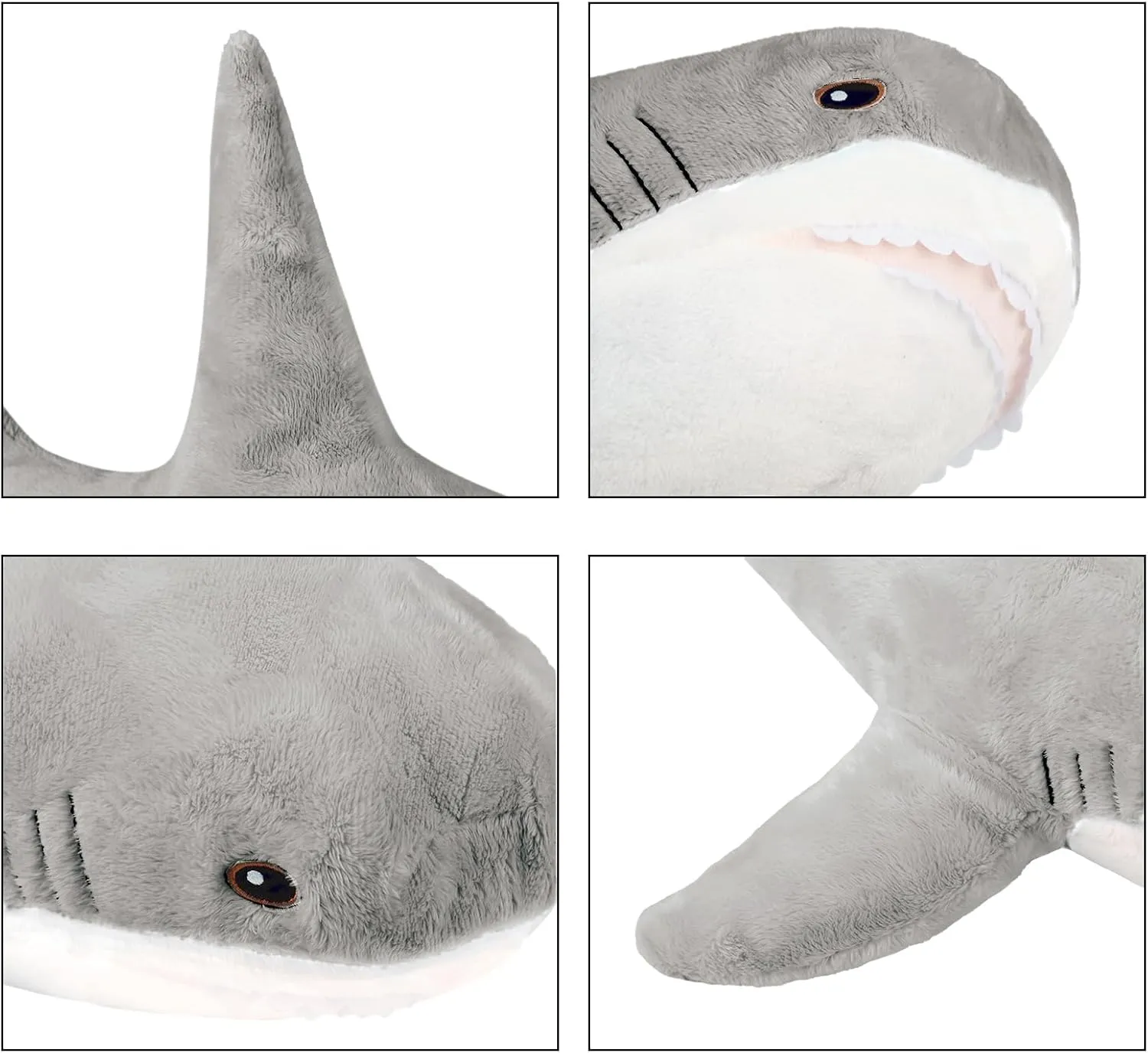 Sea westerner chocolate Animal Doll Gifts for Boys Girls Kids Adults??Grey?? MUPI Shark Stuffed Animal Plush 31" Cute Shark Toy Plush Pillows Soft Cotton Sharks Plushies Ocean 