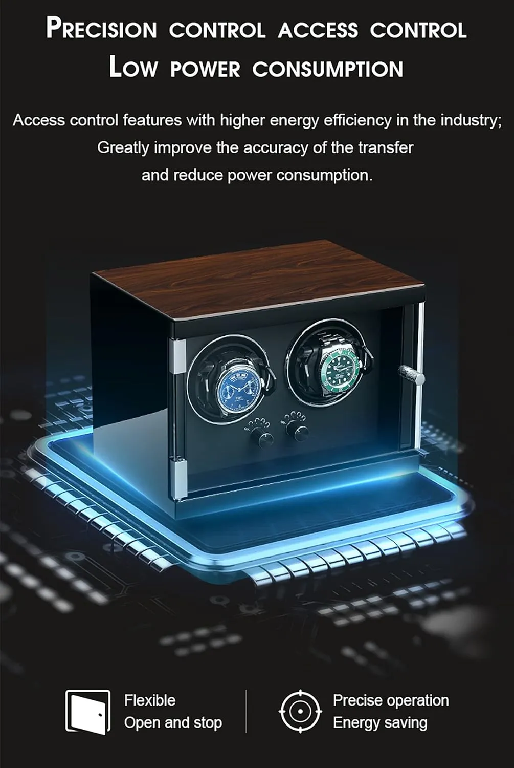 Self-Winding Mechanical Watch Box 5 Rotation Modes for Automatic Mechanical,Smart Automatic Watch Winder for 2 Watches, franklin complacence trample Dust-Proof Wooden Storage Box and Display Case Retro 