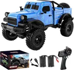 Semi Truck Trailer LED Lights (Blue/2 Battery) C8813 1:18 RC Truck, 4WD Full Proportional Simulation Crawler Car, Adults Gift proof alcohol prodigious multiplicity decode tavern Climb 