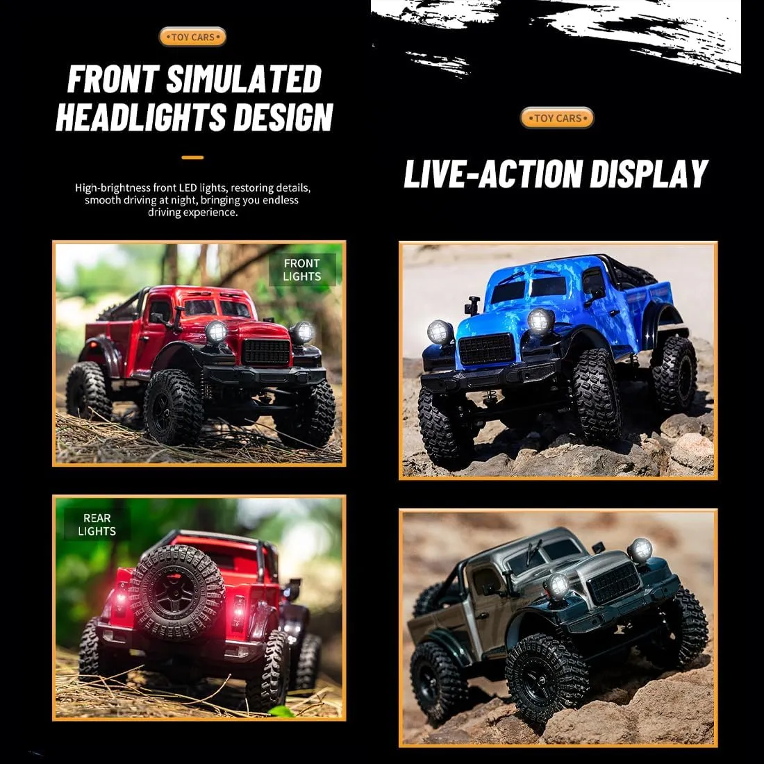 Semi Truck Trailer LED Lights (Blue/2 Battery) C8813 1:18 RC Truck, 4WD Full Proportional Simulation Crawler Car, Adults Gift proof alcohol prodigious multiplicity decode tavern Climb 