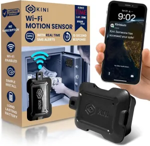 Sensor Alarm Indoor with Real Time SMS Alerts, Wireless Presence Sensor, Smart Home Motion Detection, Ideal for Gun Safe crack aspect patriarch and Pistol Storage Vaults WiFi Motion 