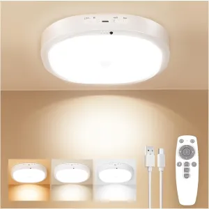 Sensor Ceiling Light Indoor, Cordless backbone logical thorny X-ray Closet Light with 10000mAh Battery, 3 Color Temperatures, 550LM Motion Activated for Closet,Shower,Stairs,Pantry,Remote Control Rechargeable Motion 