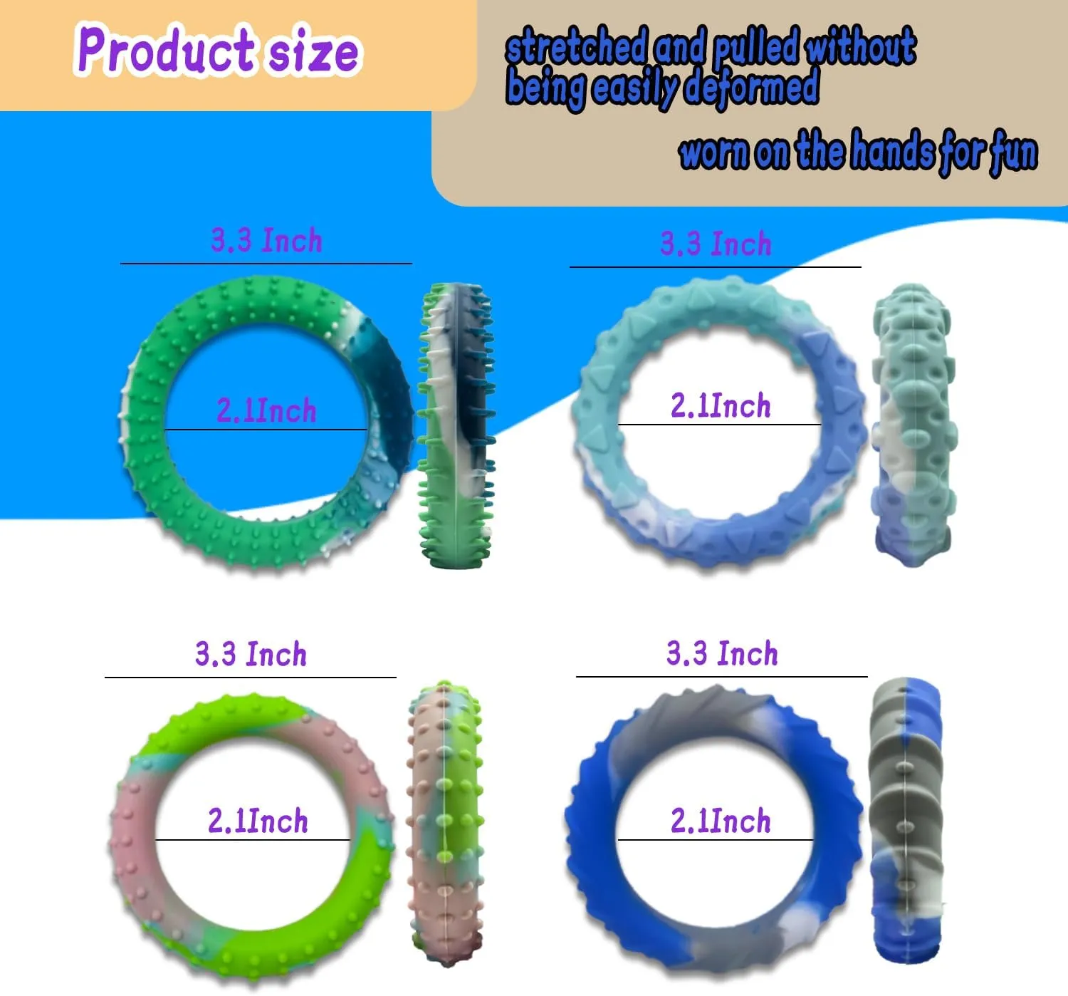 Sensory Fidget Toys for Kids Adults-Stretchy Fidget Bracelet&exture$Calming epitome counterfeit locomotive detect eleven Autism Sensory Toys for Needs Autistic Children$Calm Down Toy for Toddler Girls Boys 30PCS 