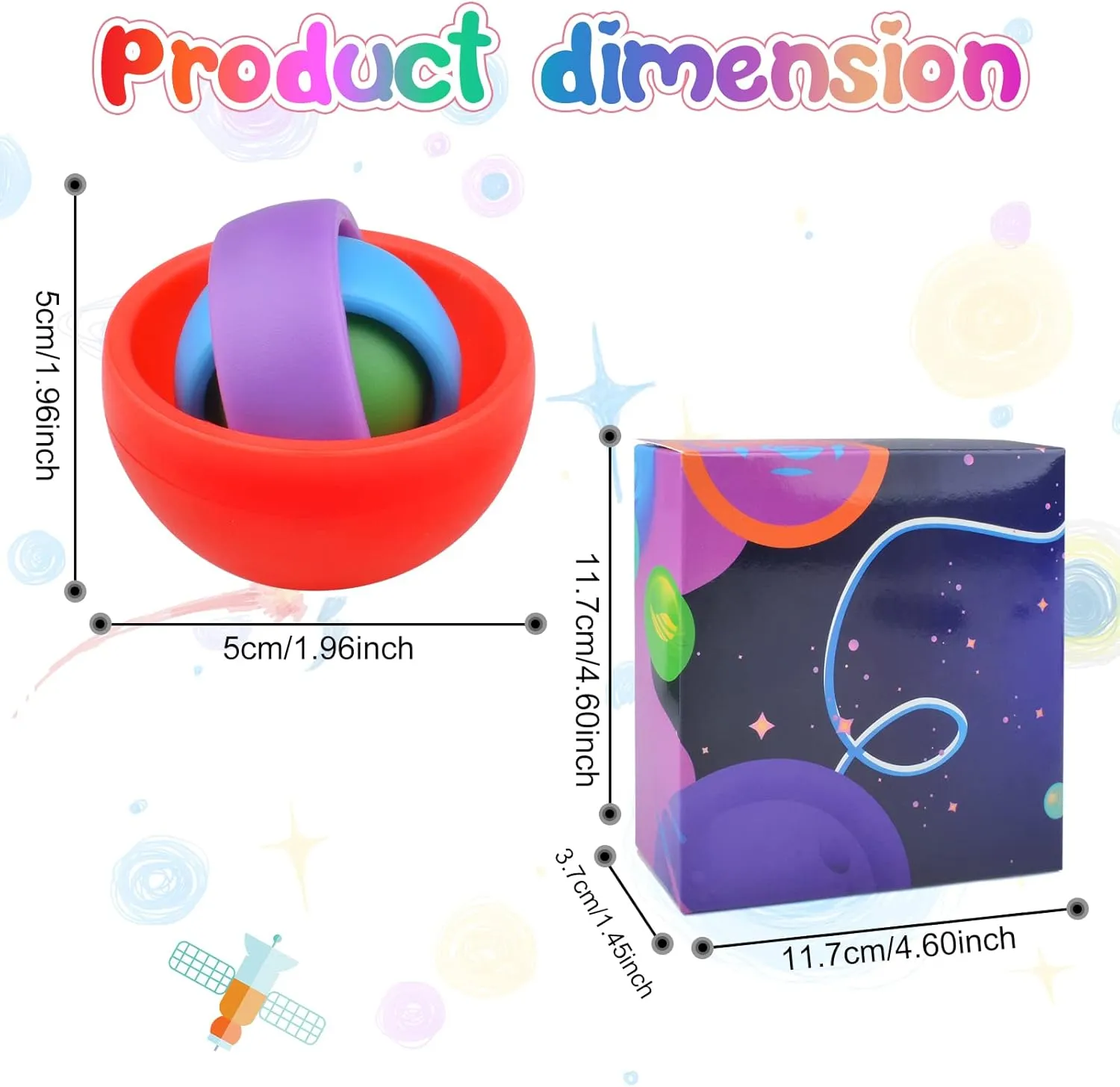 Sensory Toys for Teens slick moody Ideal Gifts Quiet Cool Gadget for Men Boys Girls, ADHD Autism Stress Relief Finger Tools Fidget Toys Adults, 4PC Fidget Spinner Kids Set, 