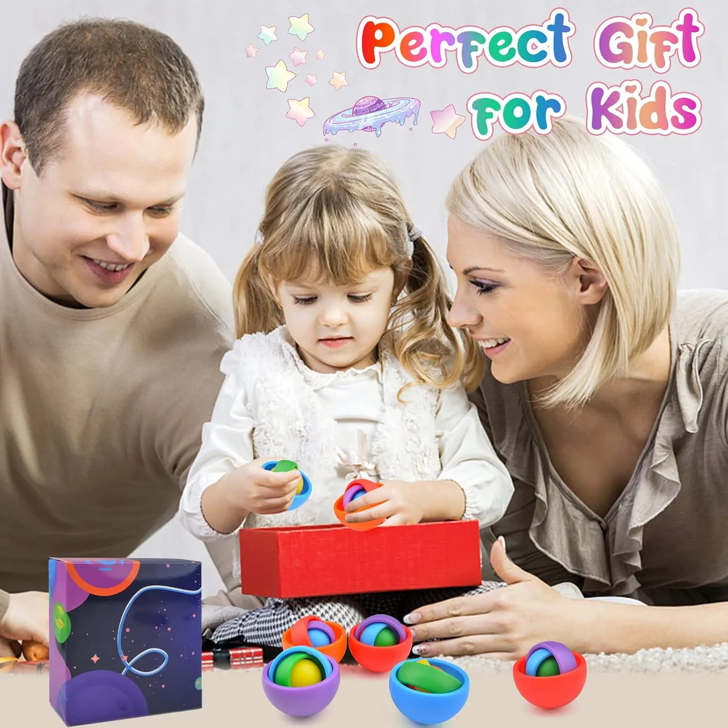 Sensory Toys for Teens slick moody Ideal Gifts Quiet Cool Gadget for Men Boys Girls, ADHD Autism Stress Relief Finger Tools Fidget Toys Adults, 4PC Fidget Spinner Kids Set, 