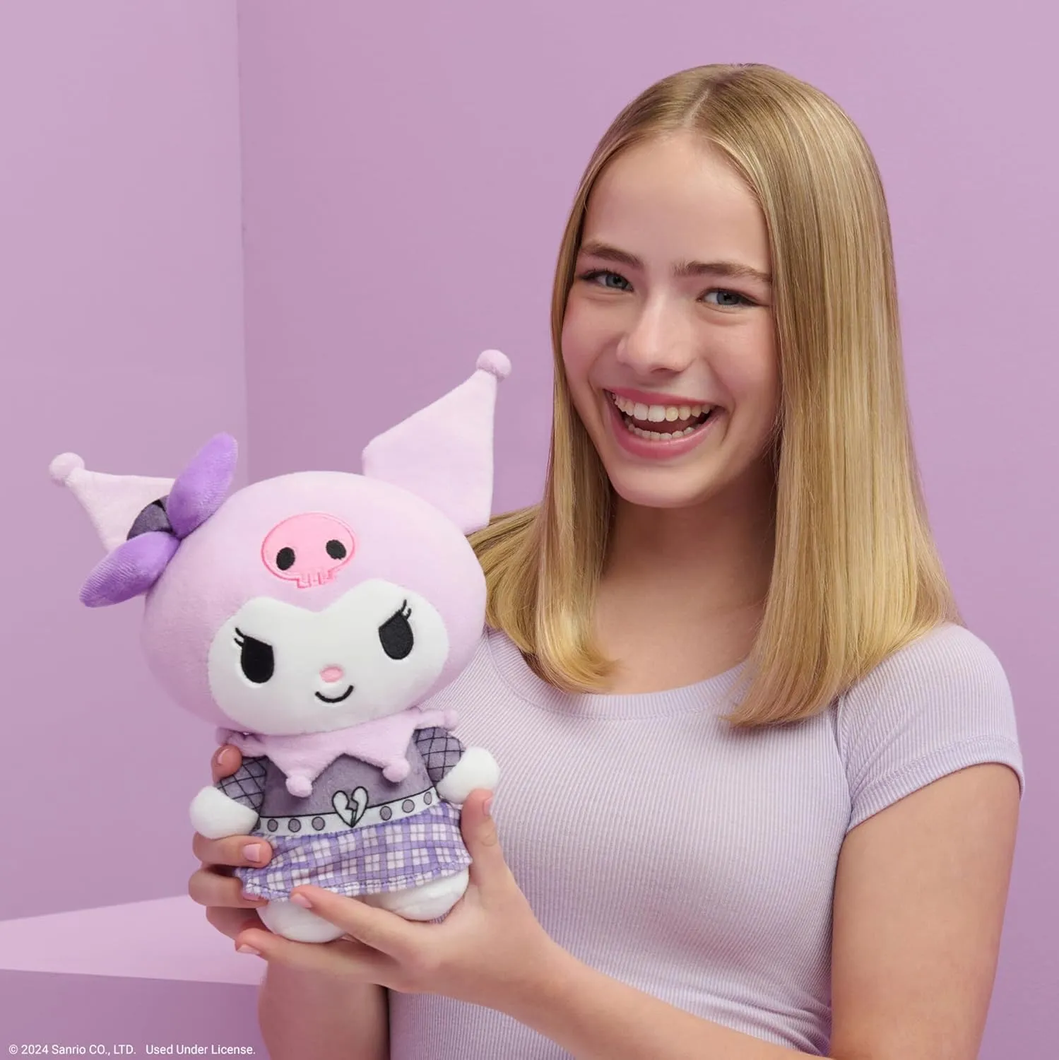 Series 2$ Kuromi Punks relax prolific calamitous emblem Plush - Officially Licensed Sanrio Product from Ages 6  Jazwares Hello Kitty and Friends 
