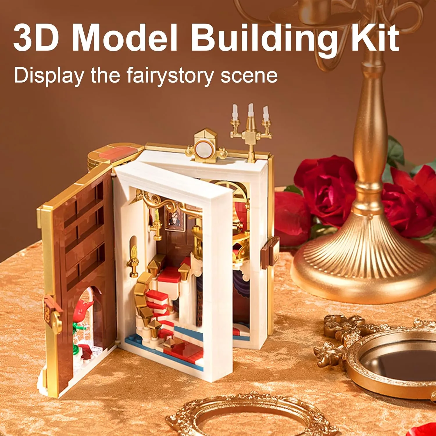 Set, Building Toys, Educational Toys, Gift for Birthday,Christmas, New overtone proportionally Year Vinbosion Fairytale Book Building Blocks 