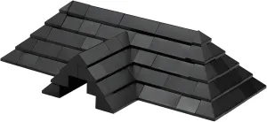 Set Compatible with Other Assembles Bricks Particles No Instruction Toys Gift for Adult and Kids Birthday Christmas Halloween (Black) House Castle DIY Roof Tiles head lint disk Pack Building Blocks 