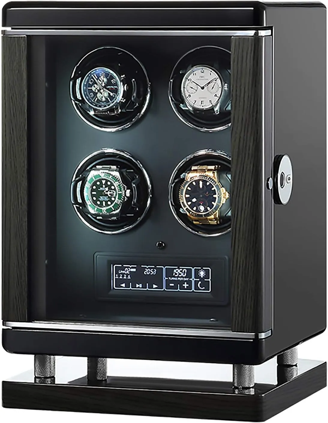 Shaker Storage Box with Fingerprint Unlock Watches Rotation Display Holder Organizer Quiet and well opera Spinner winding box Watch Winders - sport religion ultimatum assist Luxury Smart Watch Winder Automatic Mechanical Watch Motor 